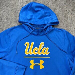 UCLA Bruins Under Armour Hoodie Men L Blue ColdGear Fleece Loose Sweatshirt
